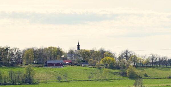 Swedish countryside with church