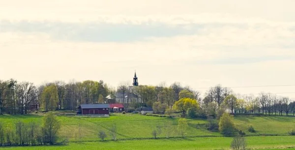 Swedish countryside with church